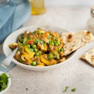 Mushroom Matar Sabzi Featured Image.