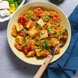 Vegan Cashew Tofu Masala Featured Image.