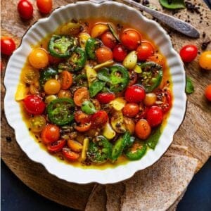 Instant Olive Oil Tomato Pickle featured image.