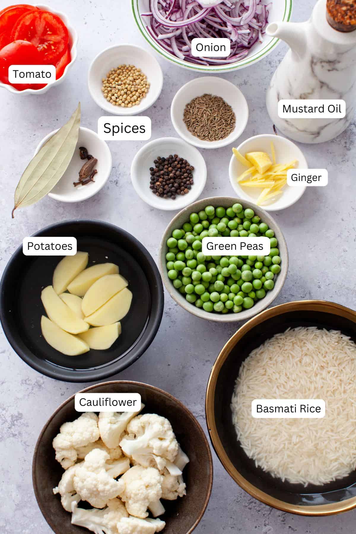 Ingredients needed to make tahiri.