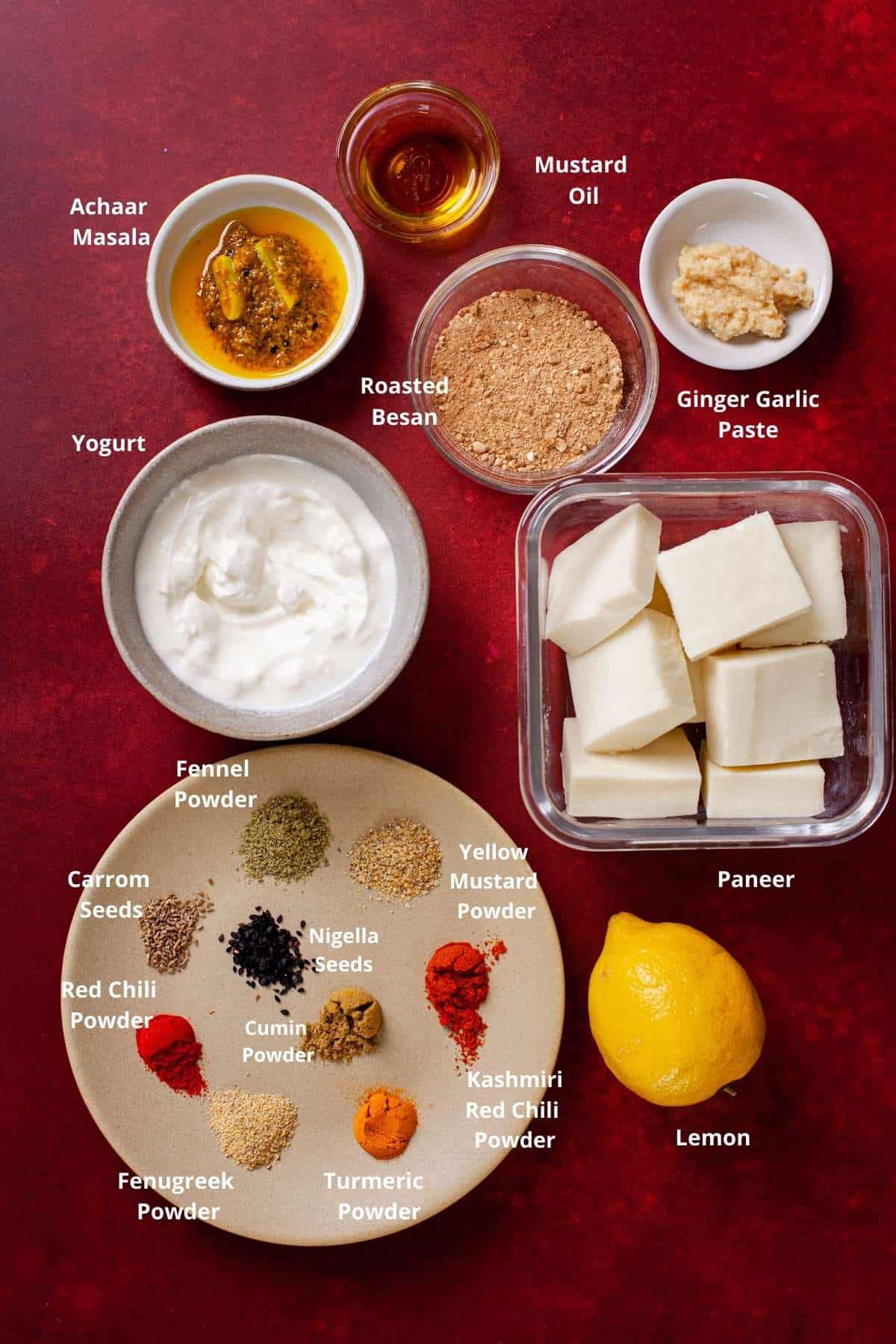 IMG_1010 Ingredients needed to make Achari Paneer Tikka