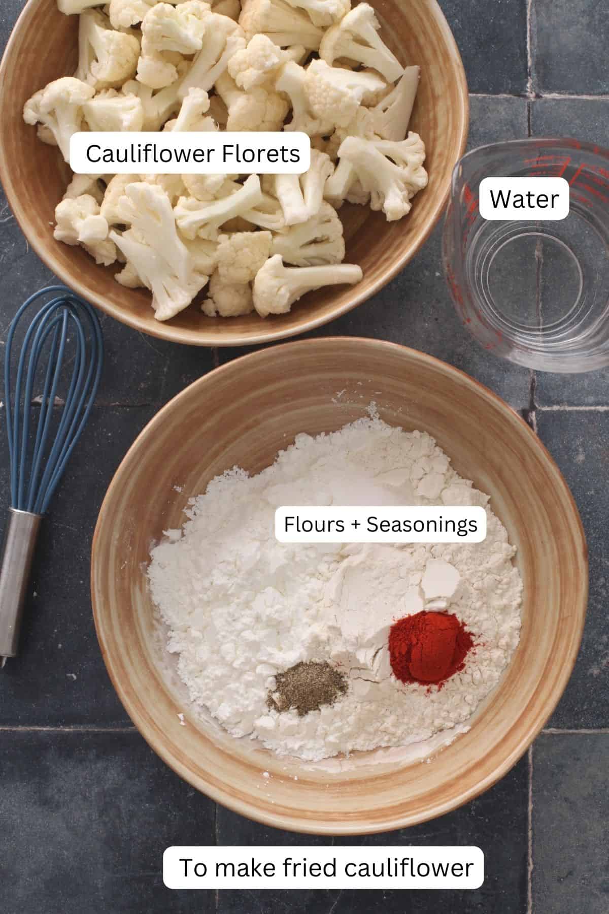 Ingredients to make fried gobi.