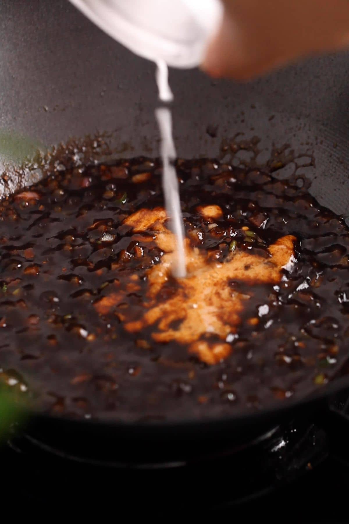Add corn starch slurry and let simmer.