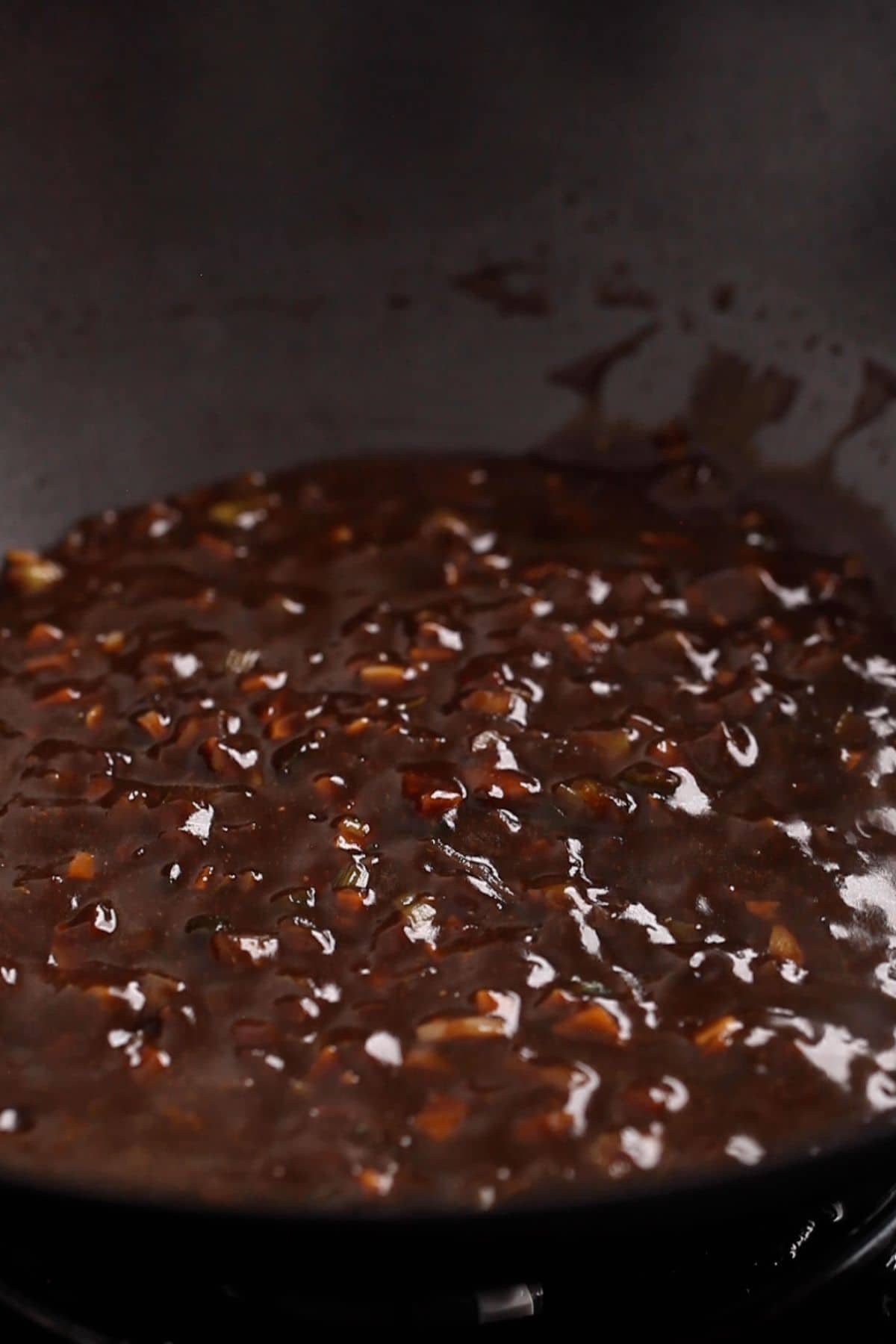 Manchurian sauce is ready.