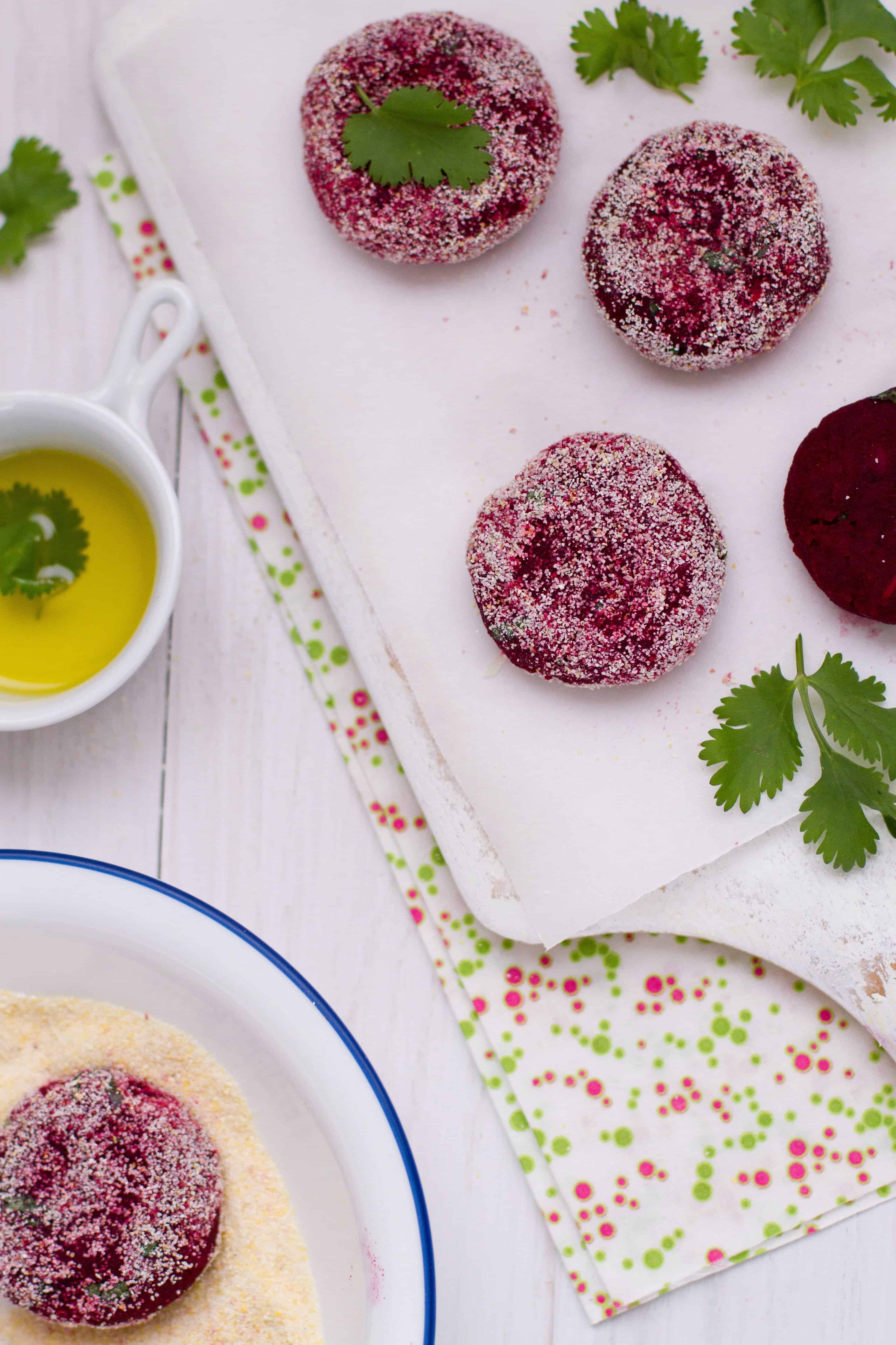 Making Beetroot Tikkis