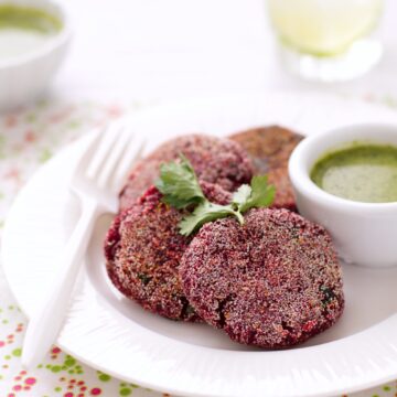 Beetroot Tikki featured Image.