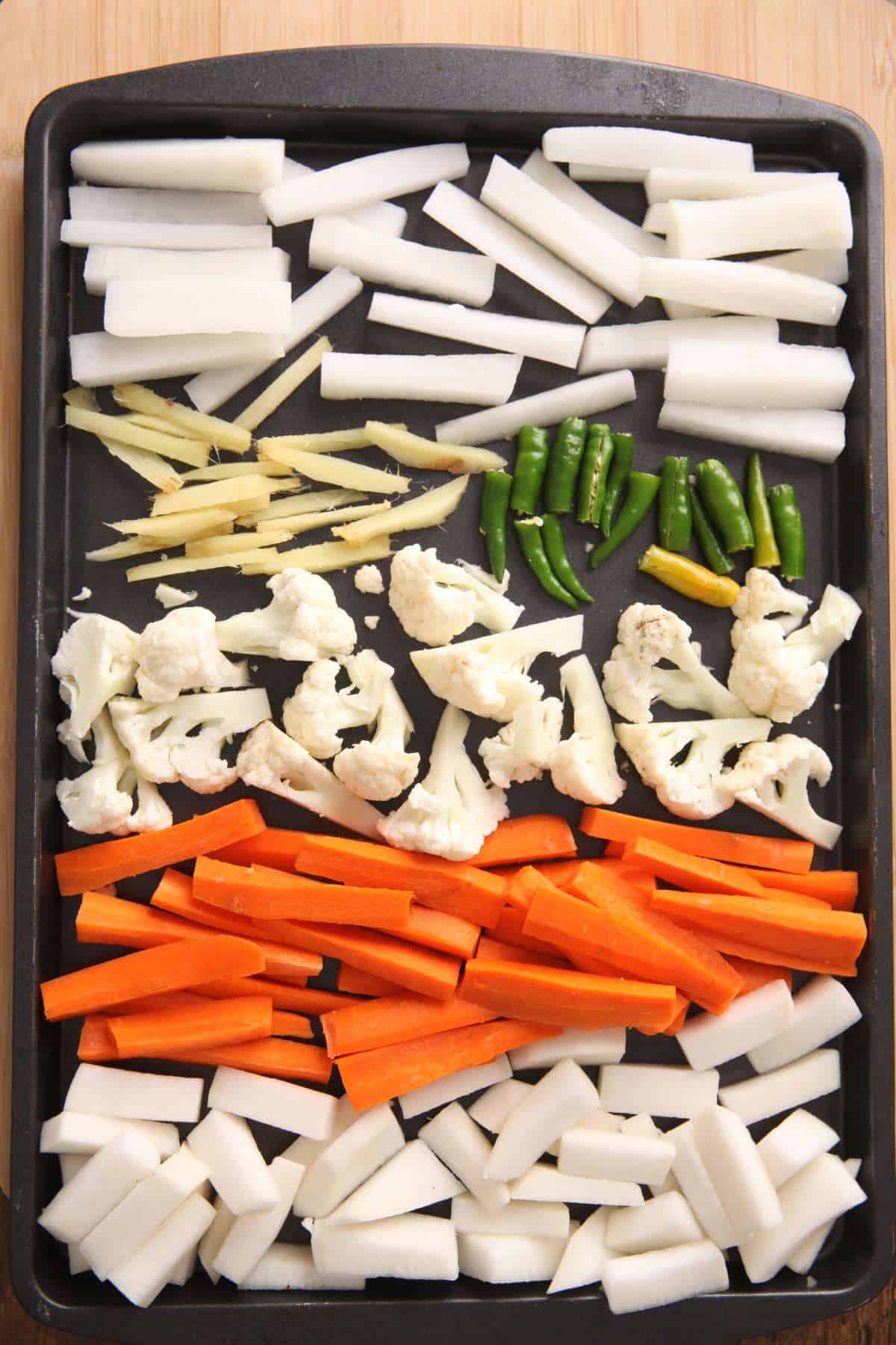 Vegetables Needed to Make Punjabi Winter Pickle.