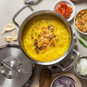 Masoor dal khichdi featured image.