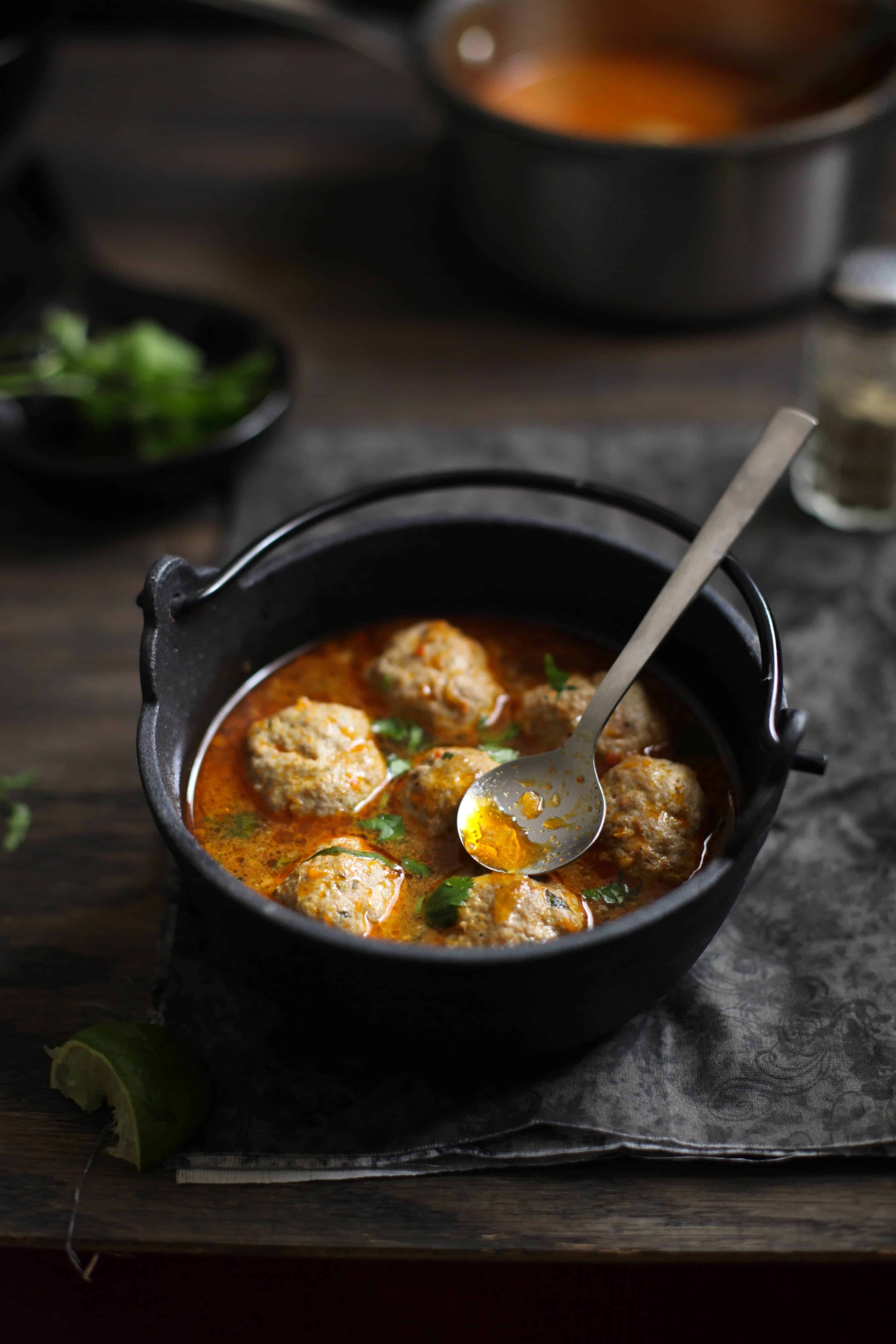Mutton Meatball Soup