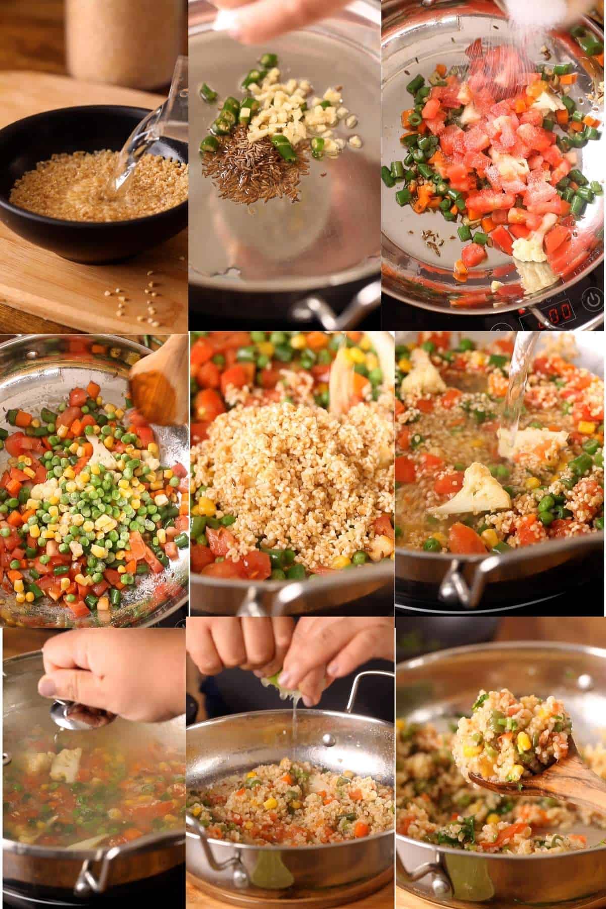 Step by Step of making Namkeen Dalia.