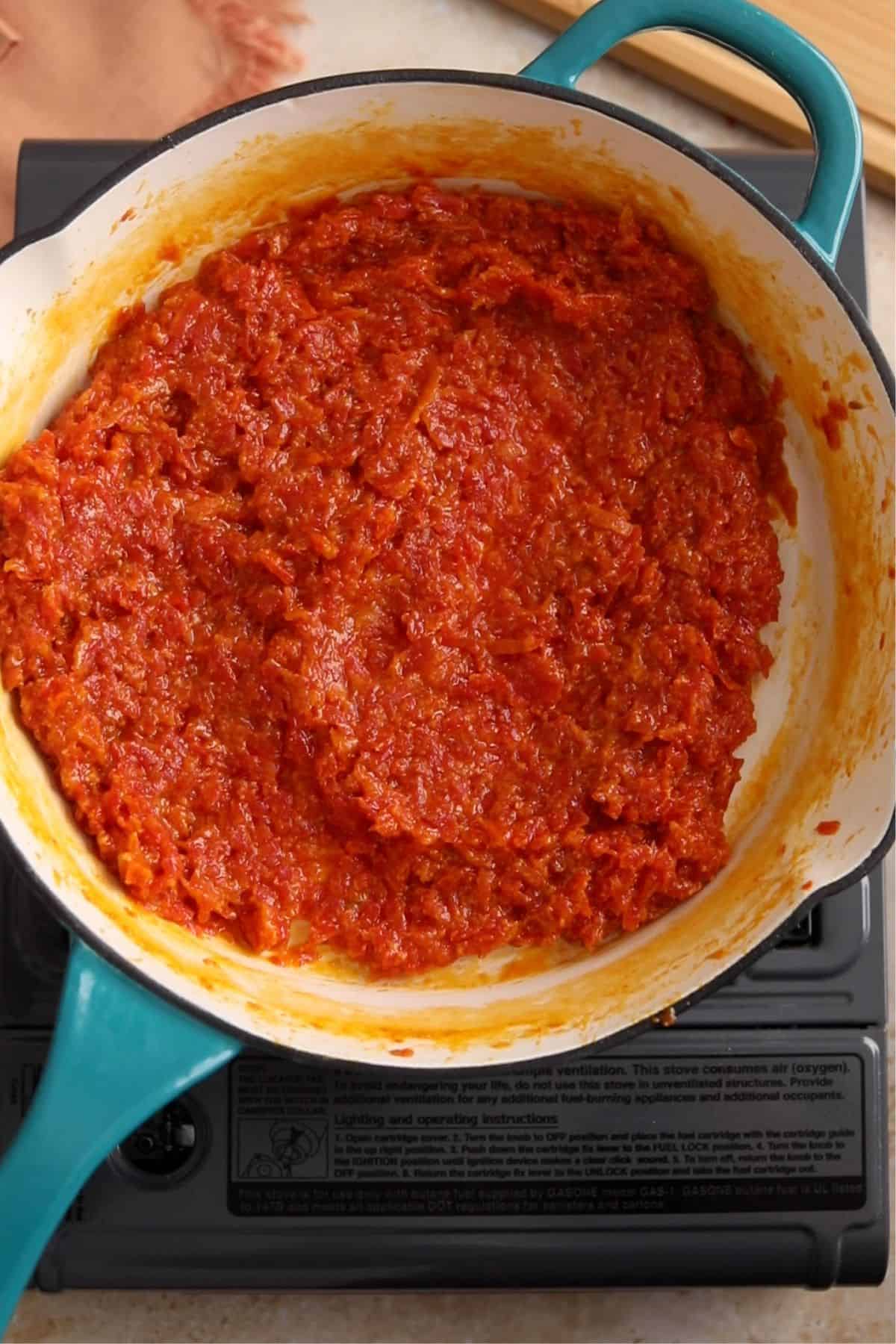 Halwa is roasted after adding ghee.