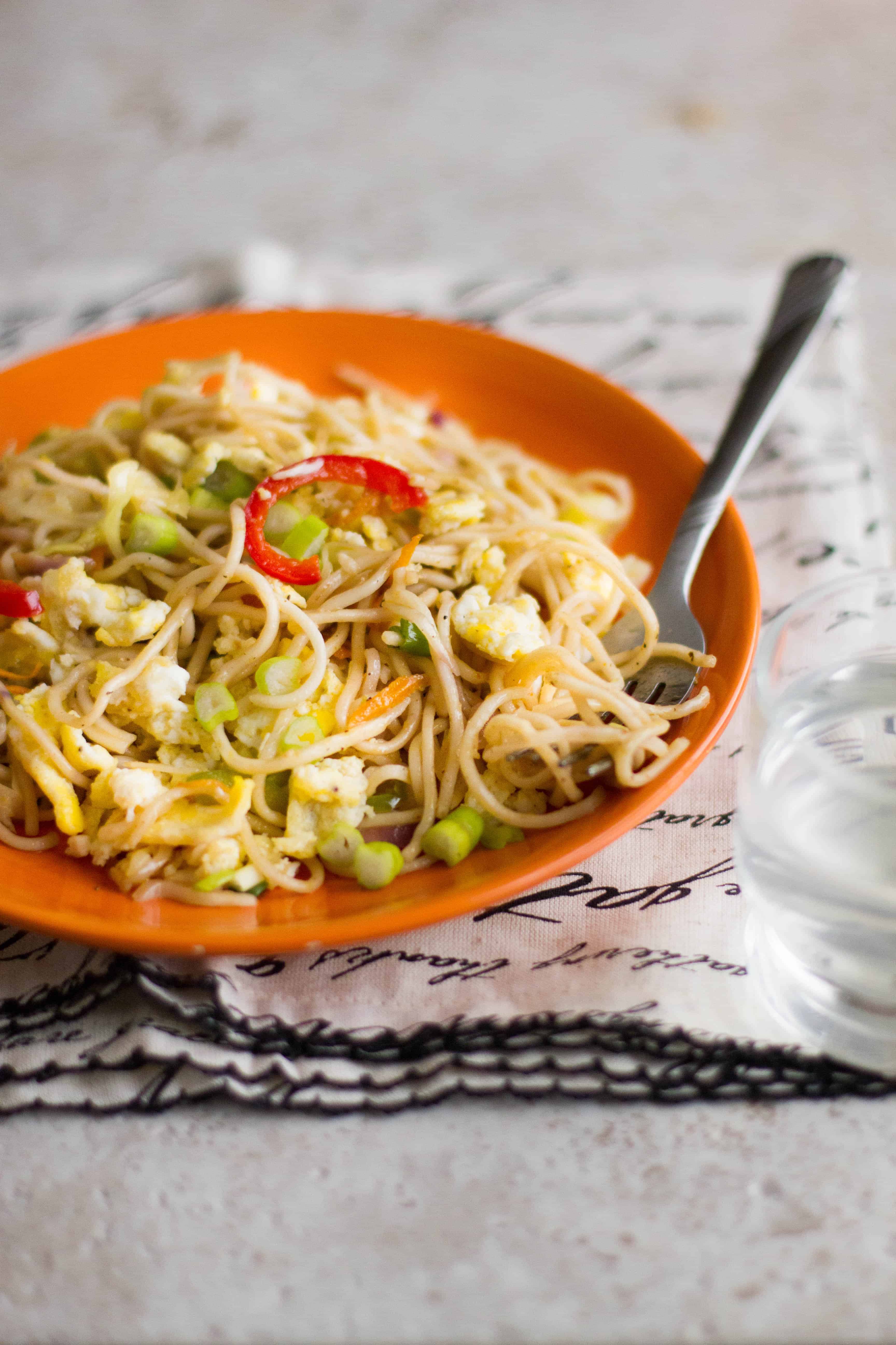 Sinfully Spicy : Green Chili & Garlic Noodles #indochinese #recipe