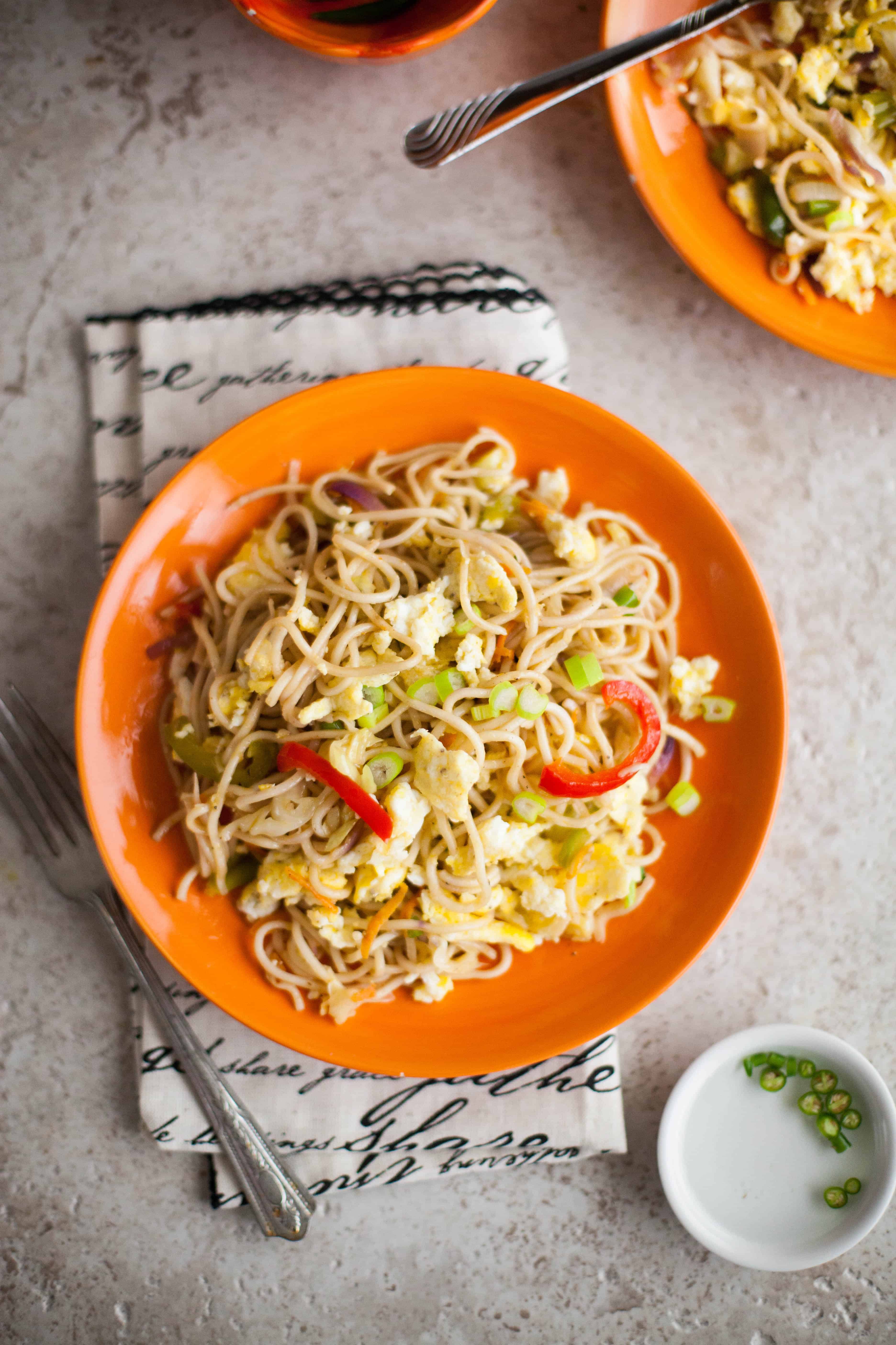 Sinfully Spicy : Green Chili & Garlic Noodles #indochinese #recipe
