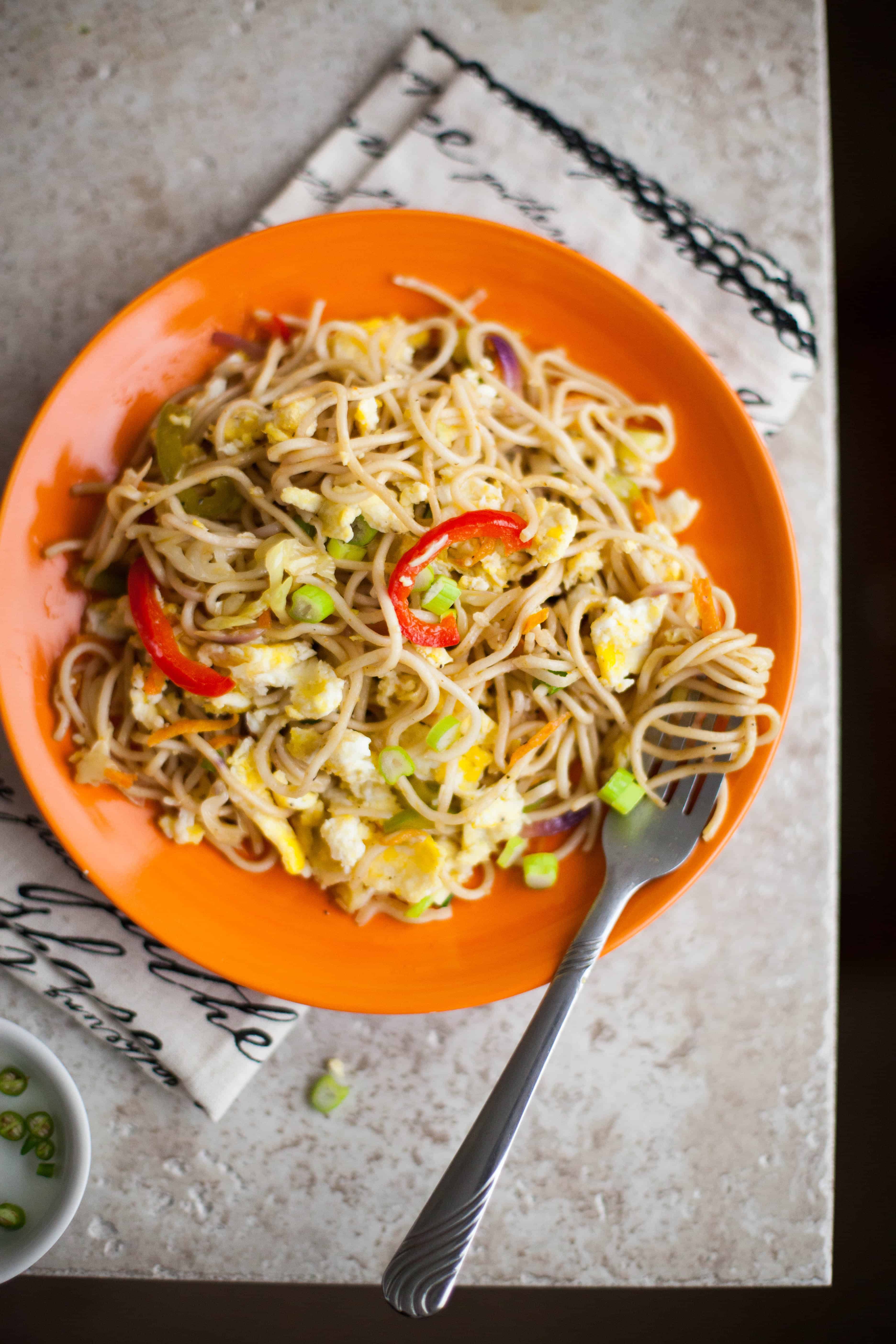 Sinfully Spicy : Green Chili & Garlic Noodles #indochinese #recipe