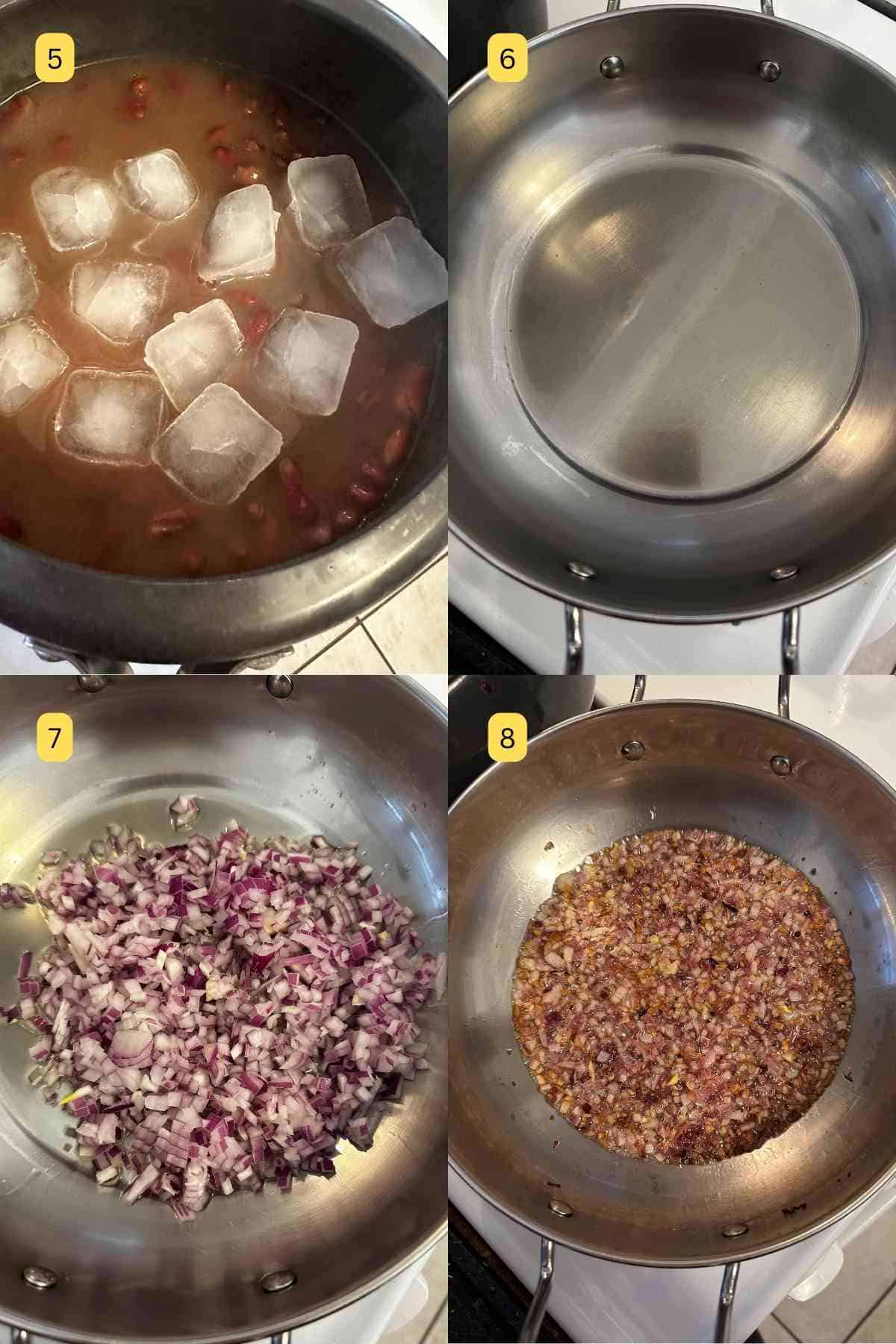 Start making the masala for rajma.