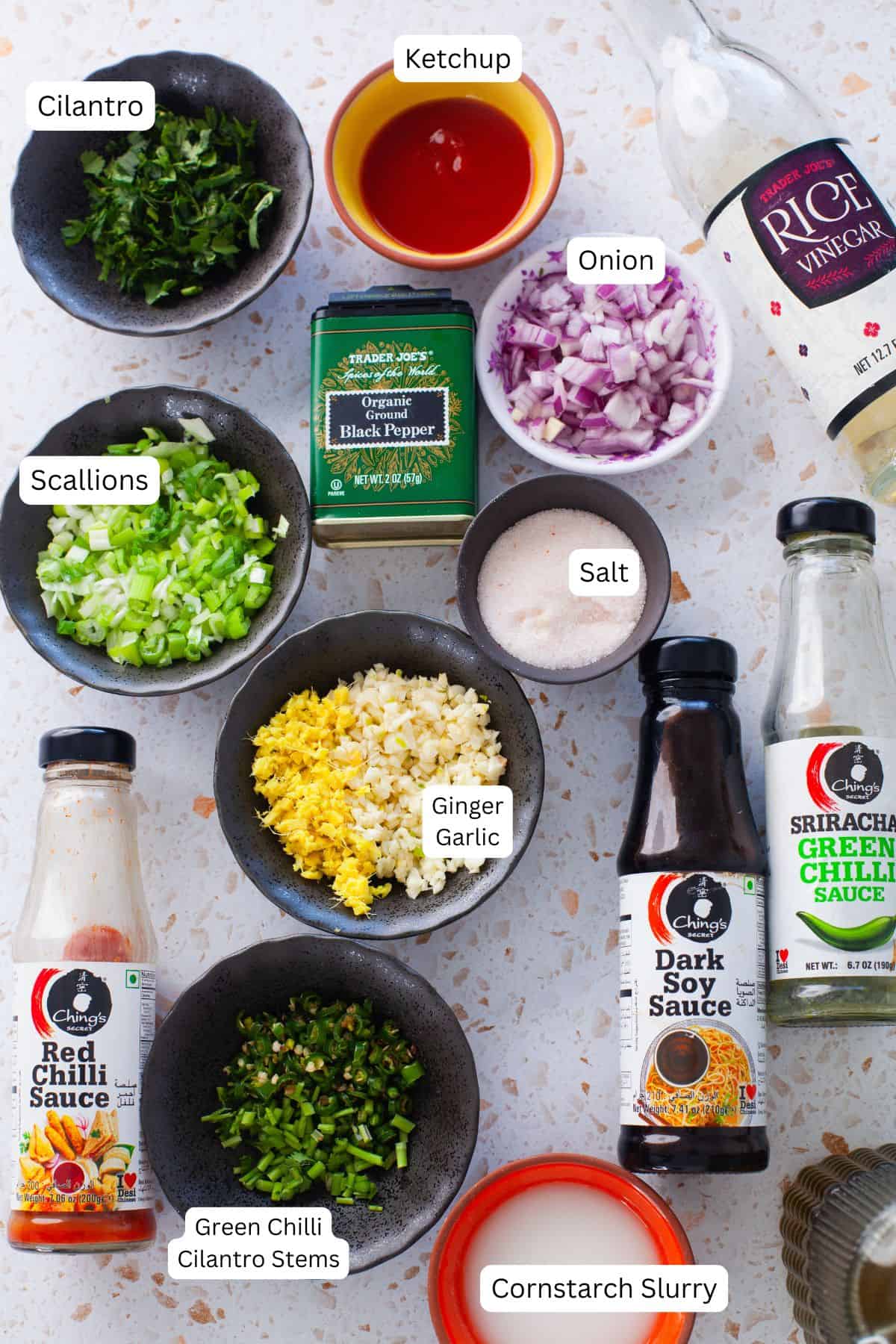 Ingredients Needed to Manchurian Sauce.