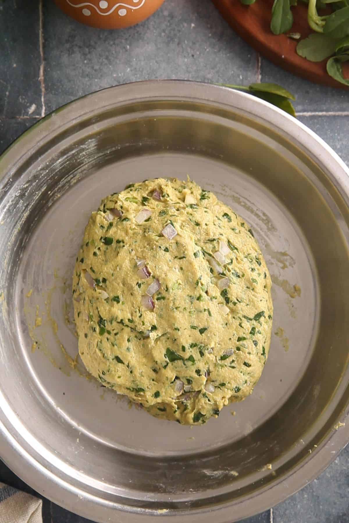 Methi Dough is ready.