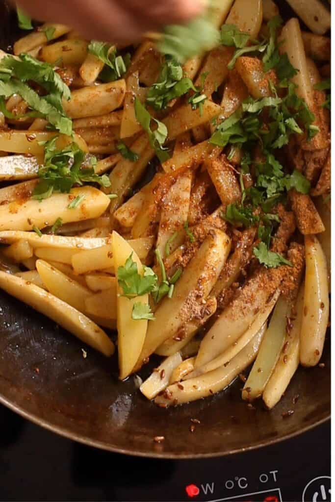 Finish with cilantro and tangy spices.