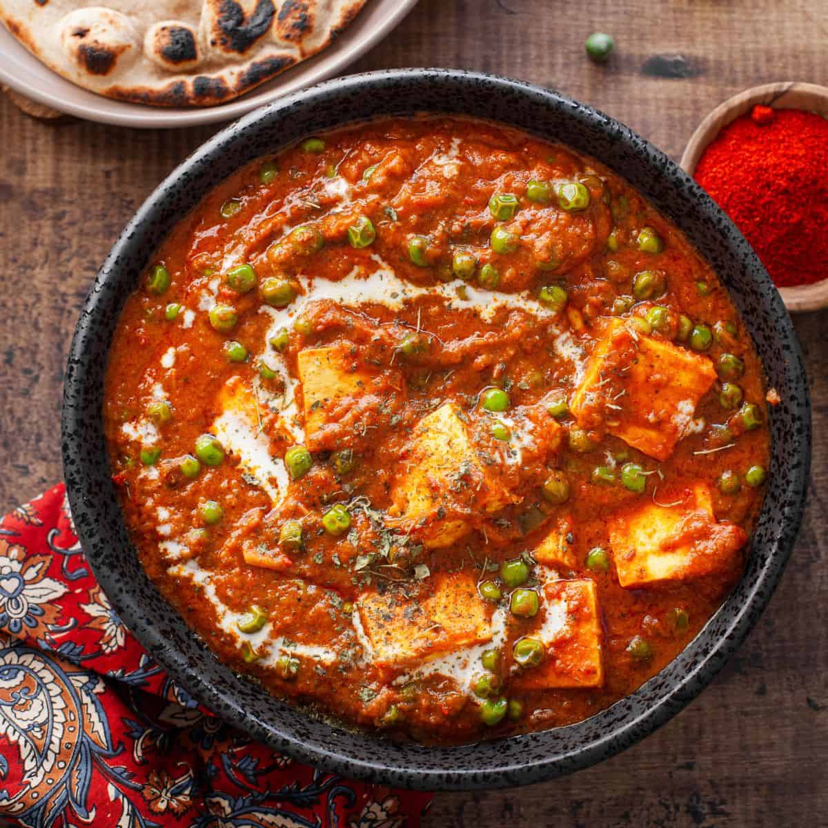 Matar Paneer Featured Image.