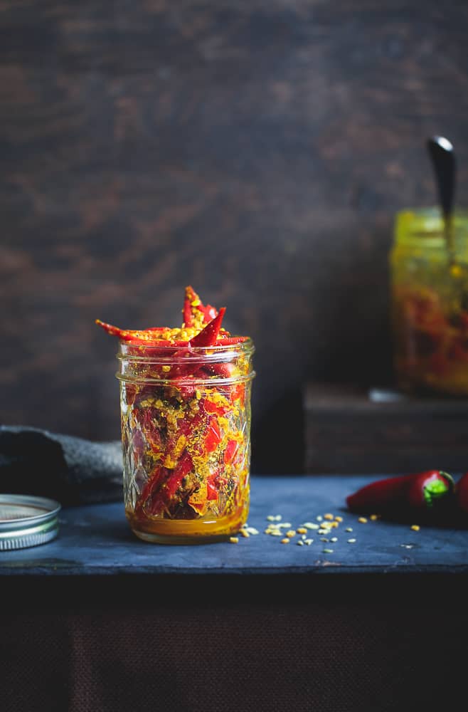 Sinfully Spicy - Laal Mirch Ka Achaar, Pickled Red Chili Peppers #indian
