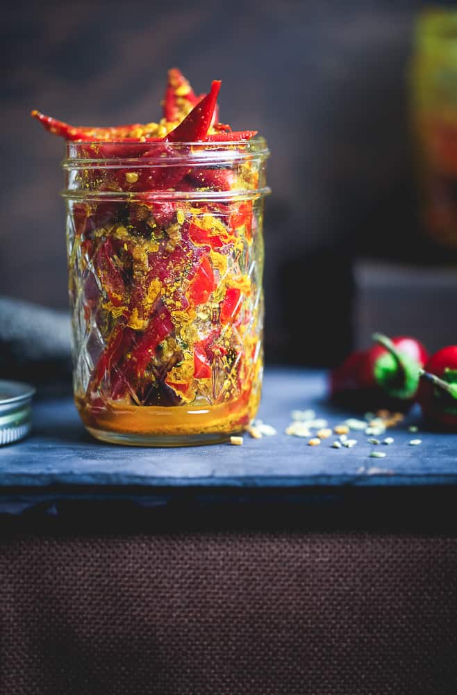 Sinfully Spicy - Laal Mirch Ka Achaar, Pickled Red Chili Peppers #indian