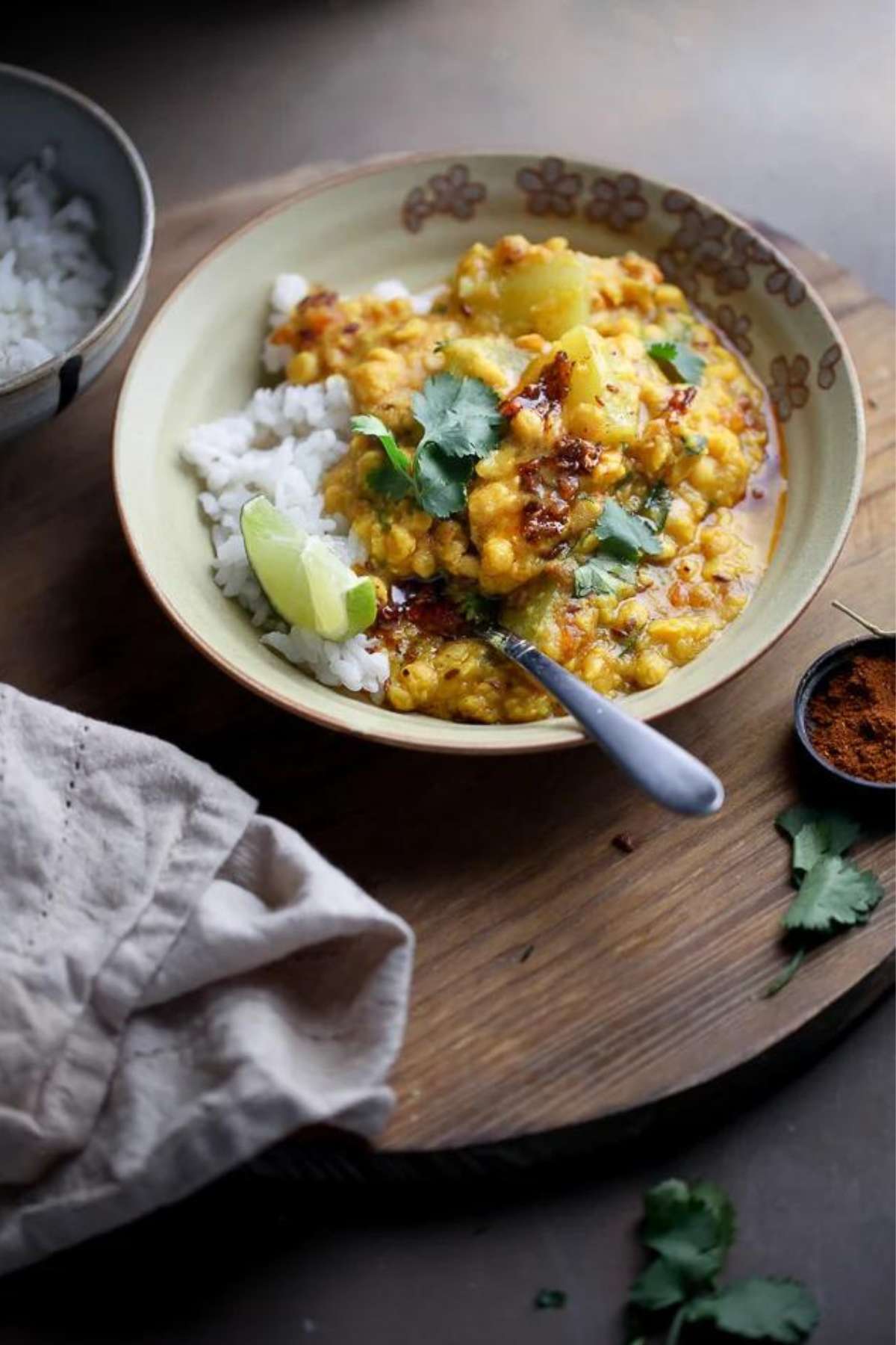 Chana Dal served with basmati rice