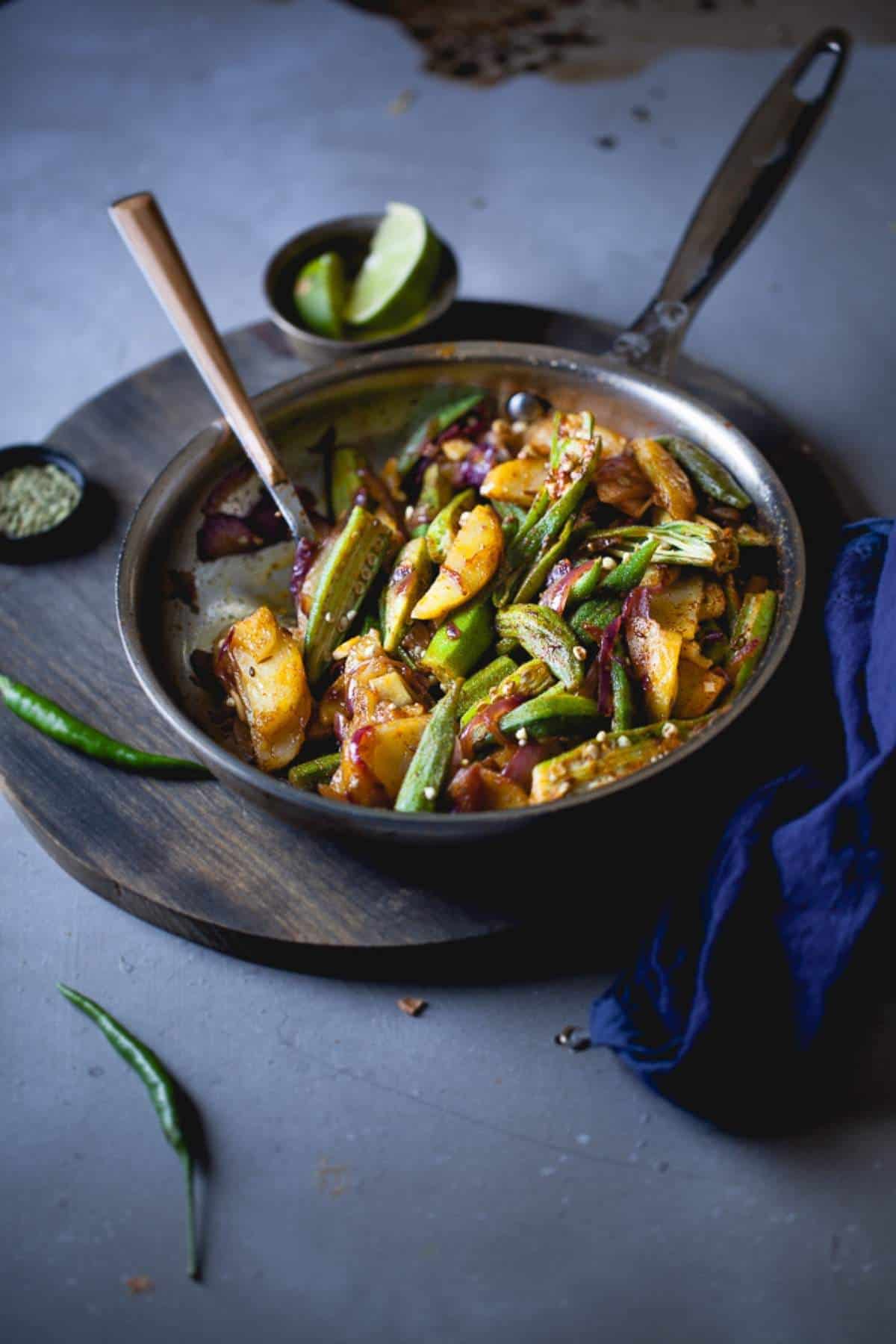 Spiced Okra & Potatoes