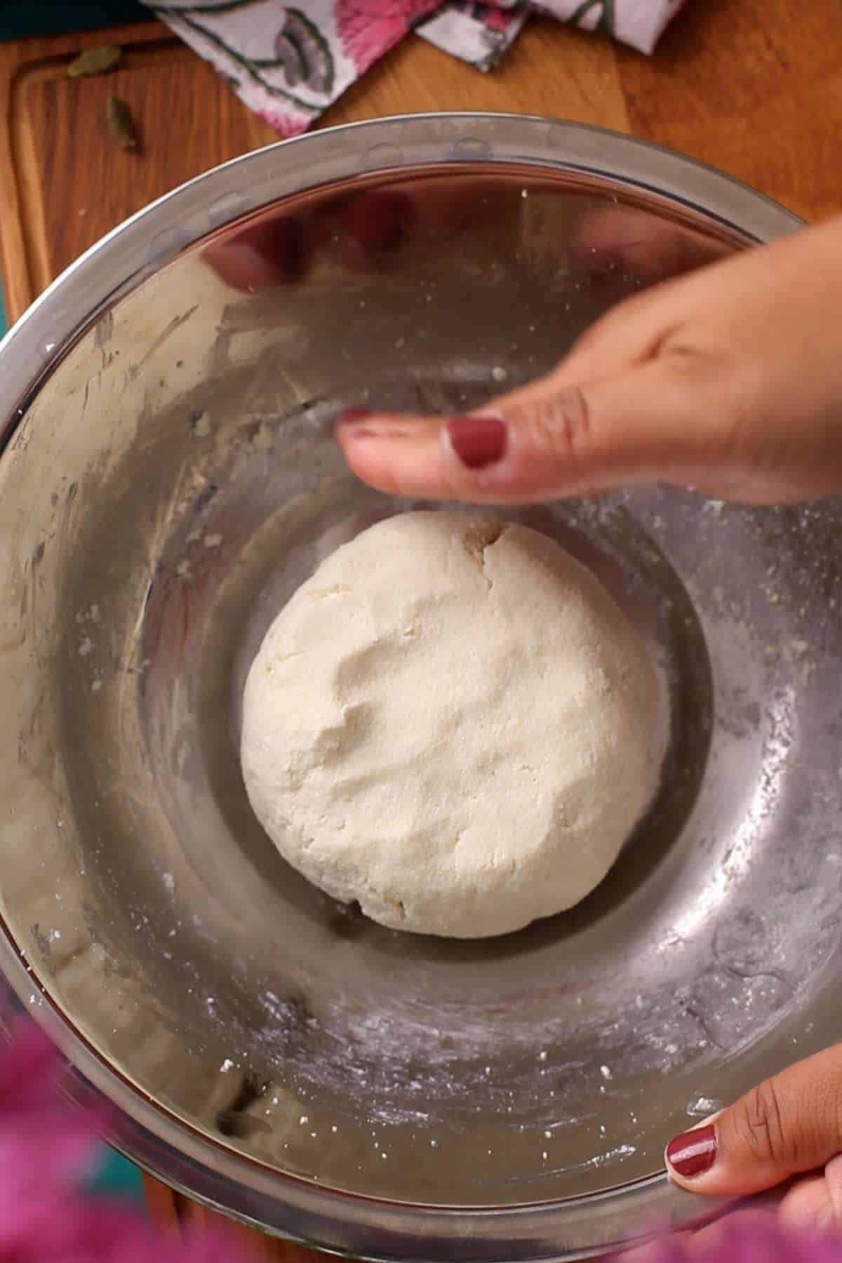 Dough ready for kala jamun.