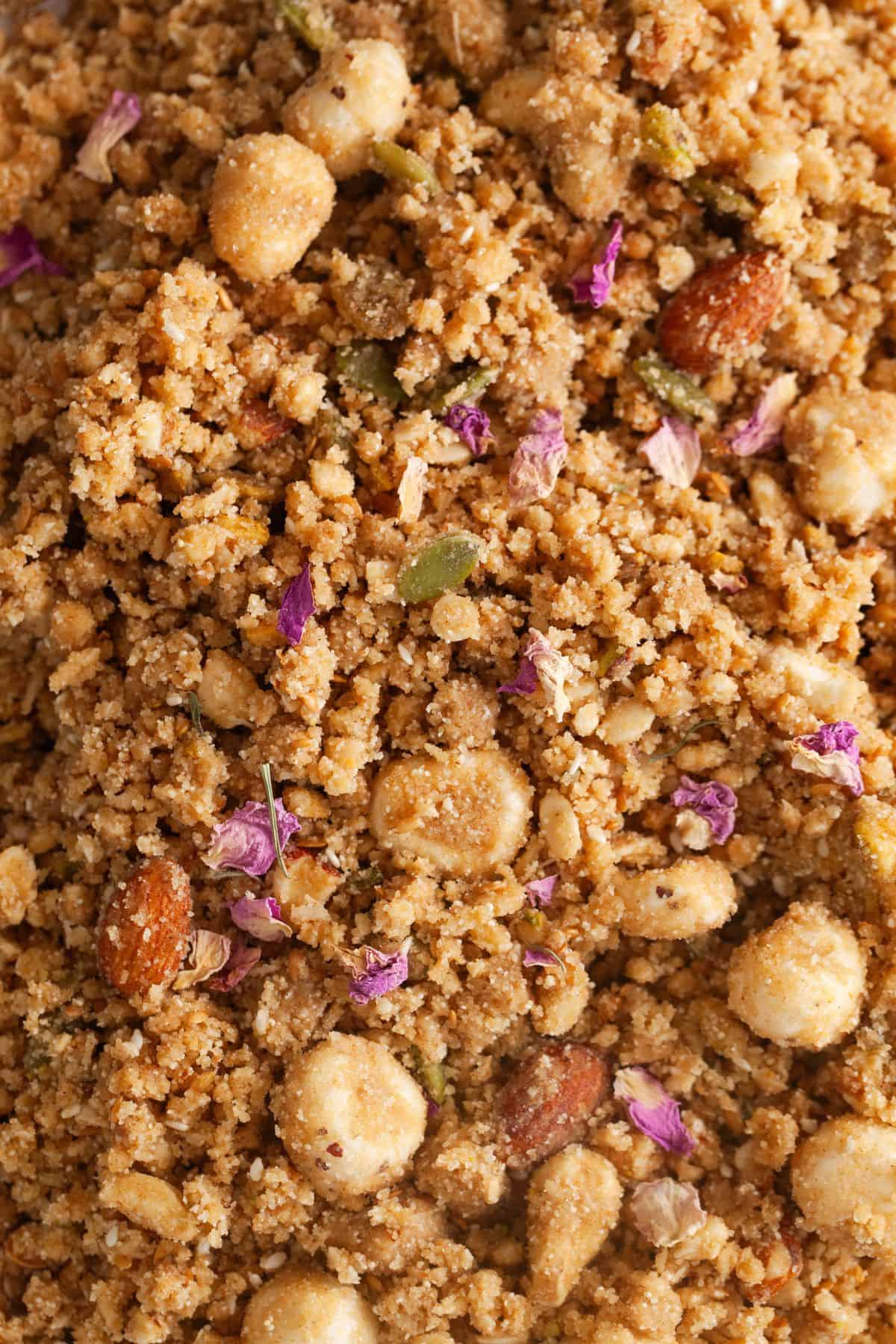 Macro image of panjeeri. 