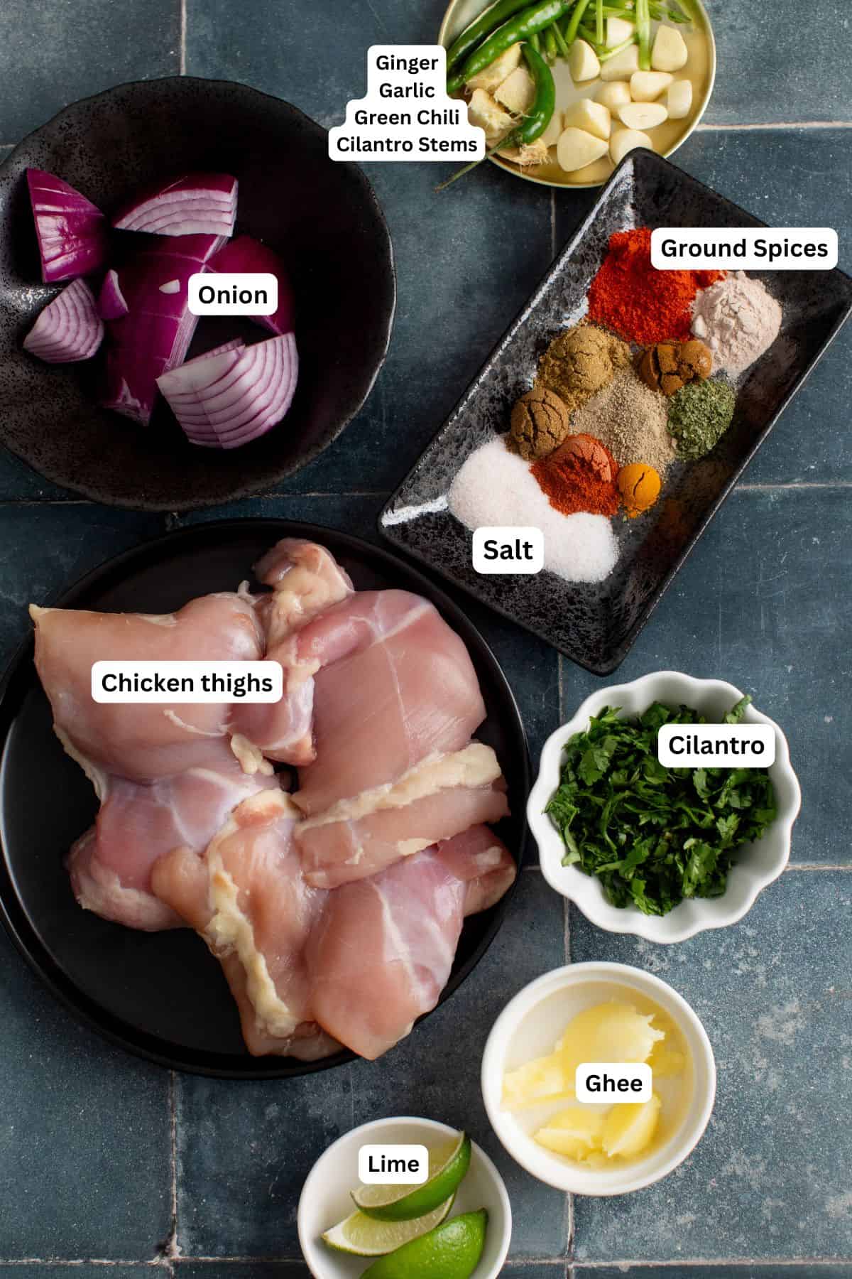 Ingredients Needed to Make Chicken Seekh Kebab.