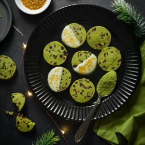 Matcha Cranberry Shortbread Featured Image.