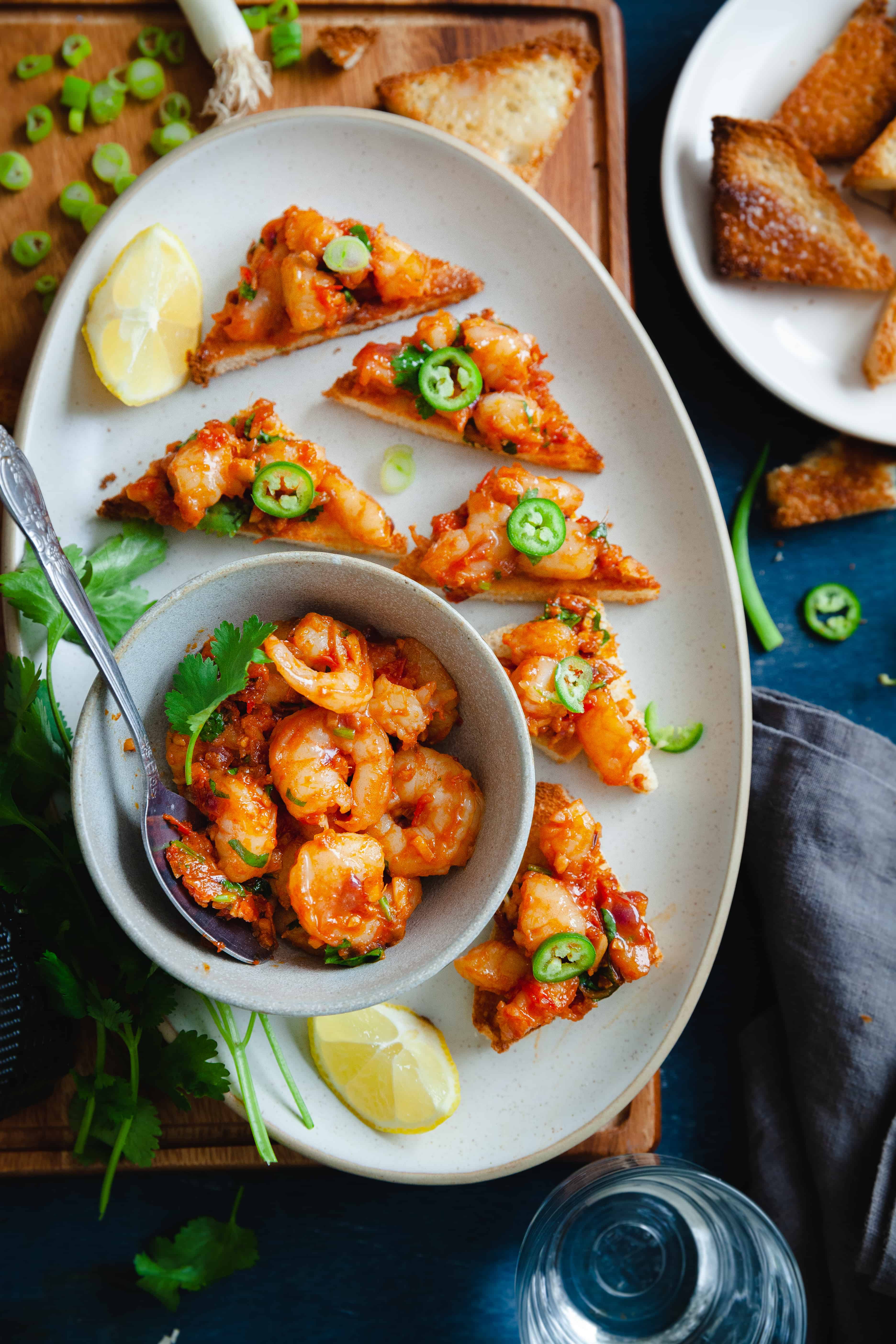 Sinfully Spicy Shrimp Toast