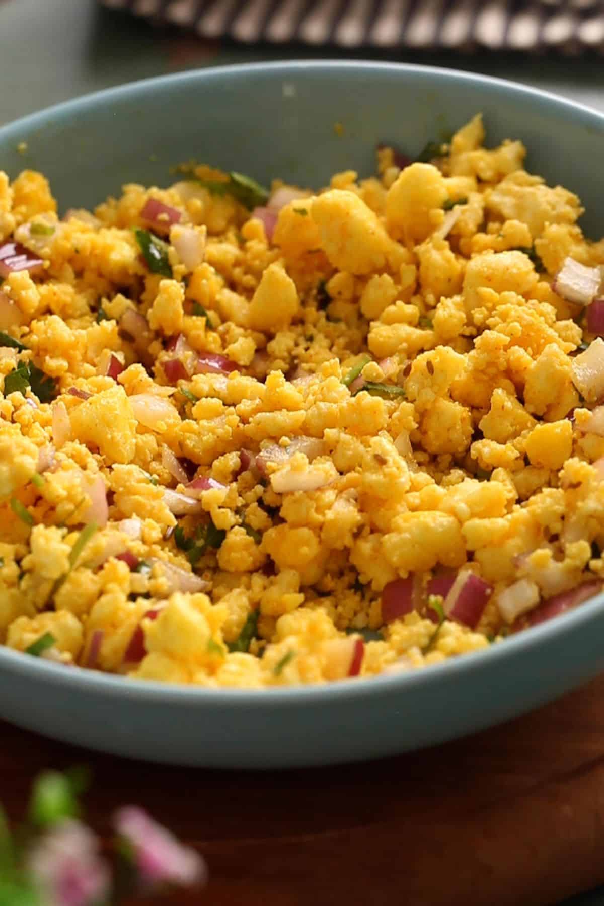 Paneer filling is ready.