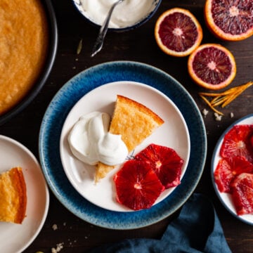Eggless Orange, Yogurt and Olive Oil Cake.