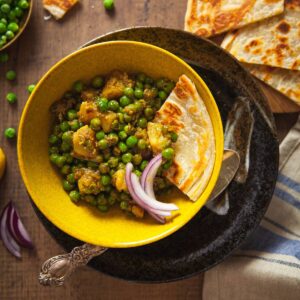 Matar Aloo (Dry) Featured Image.