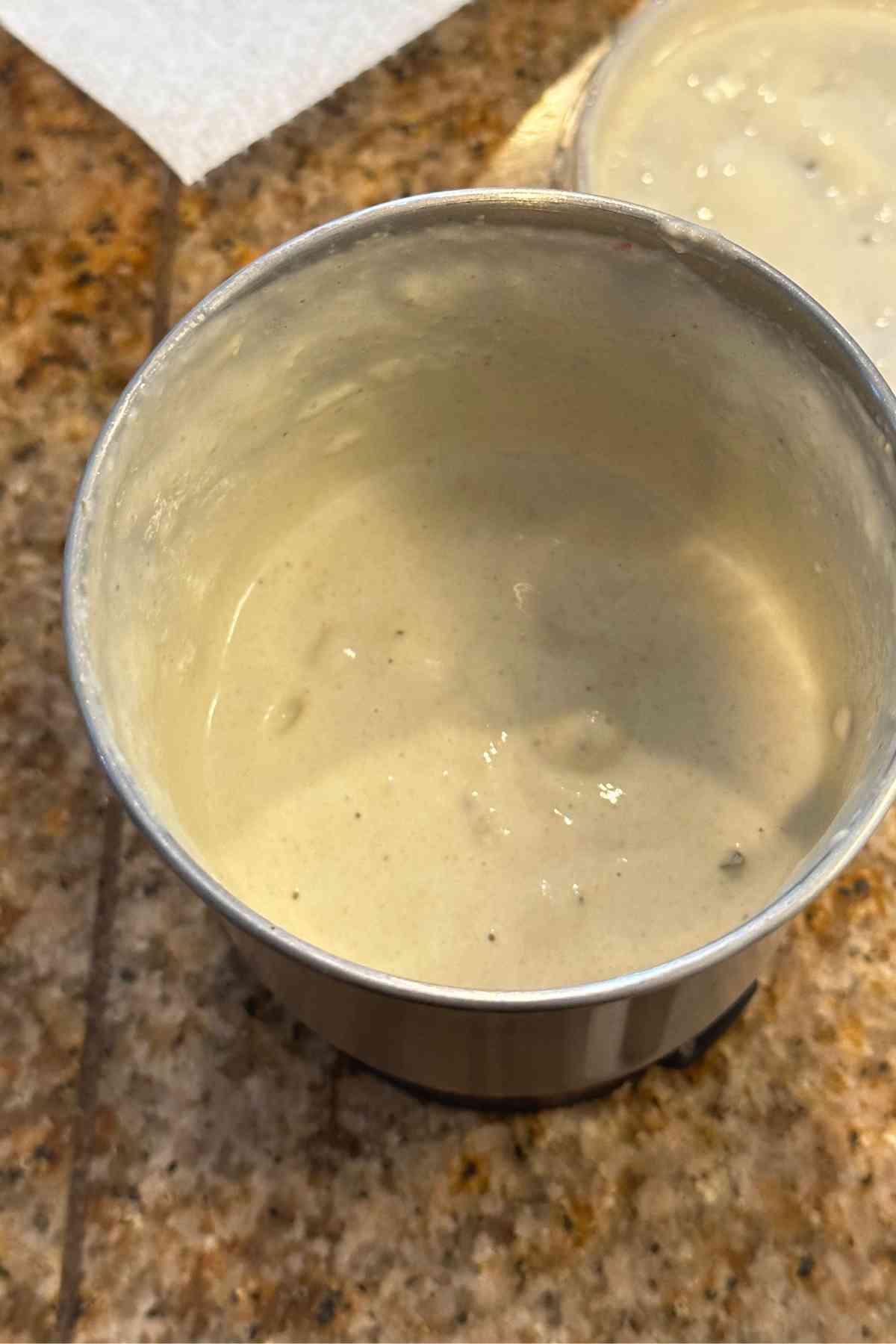 Smooth cashew paste for making rezala sauce. 