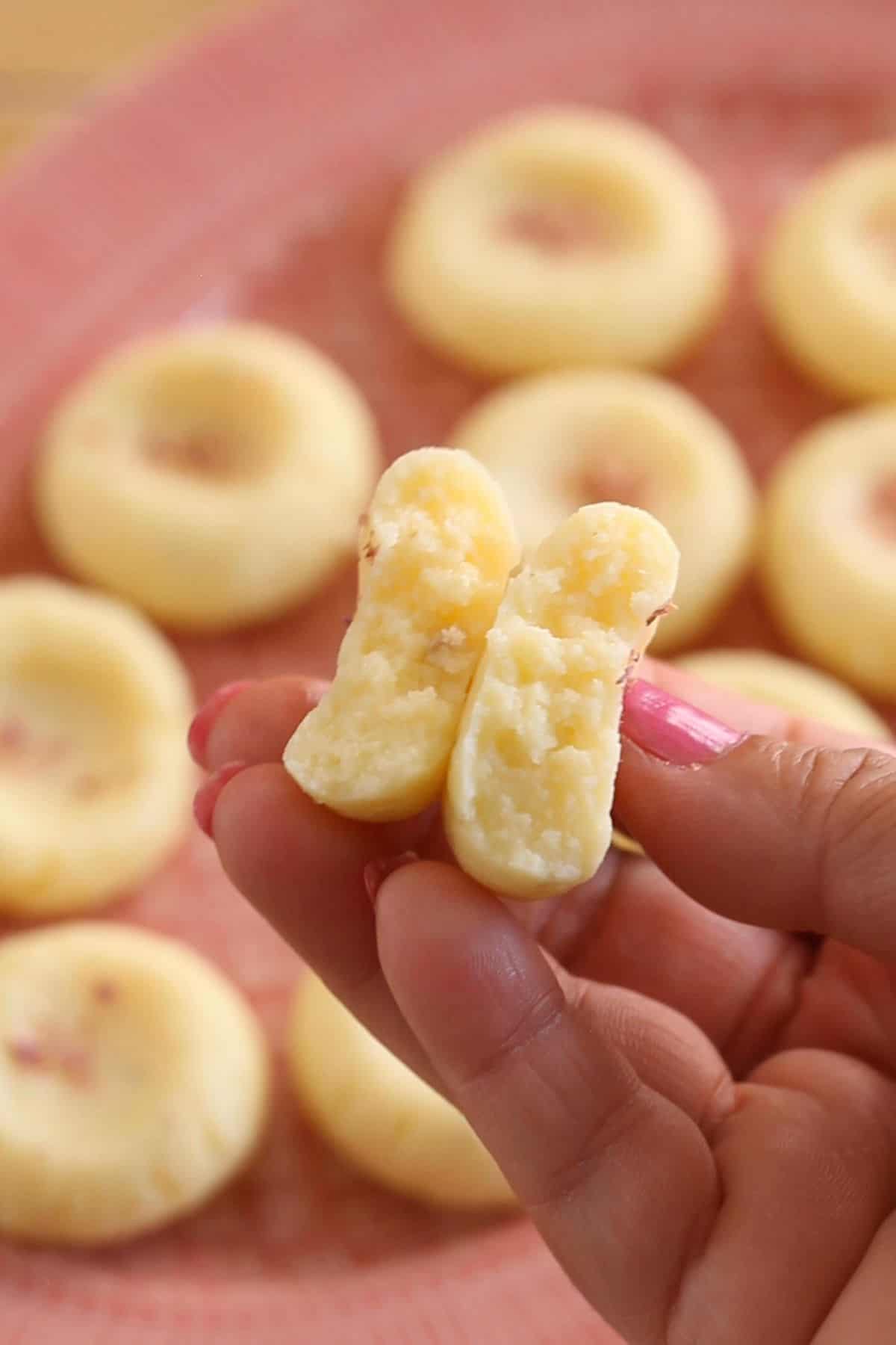 Image showing texture of peda from inside.