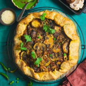 Mushroom Matar Galette Featured Image.