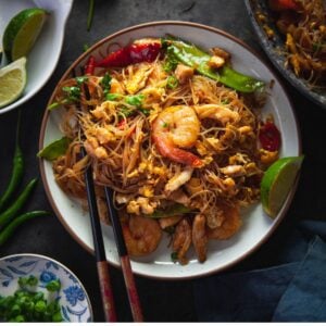 Easy Singapore noodles featured image.
