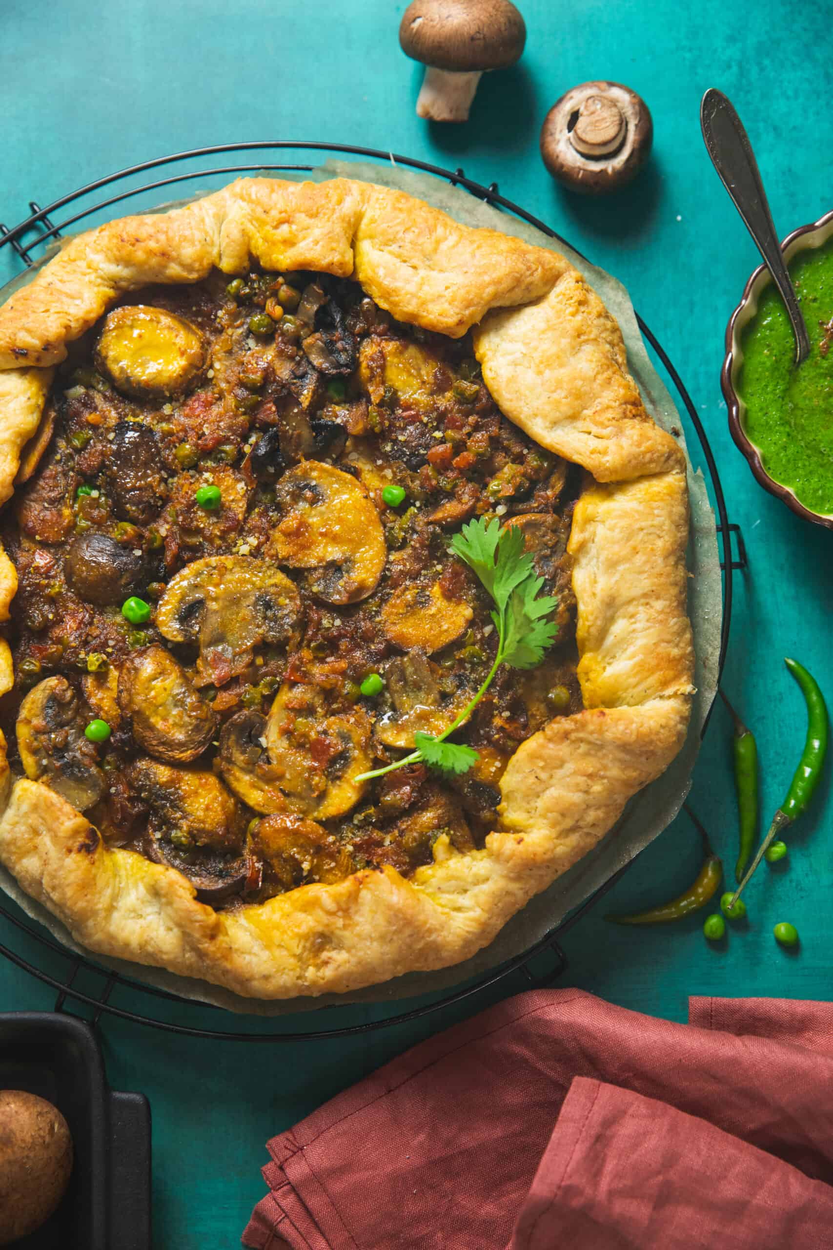 Mushroom Matar Galette2