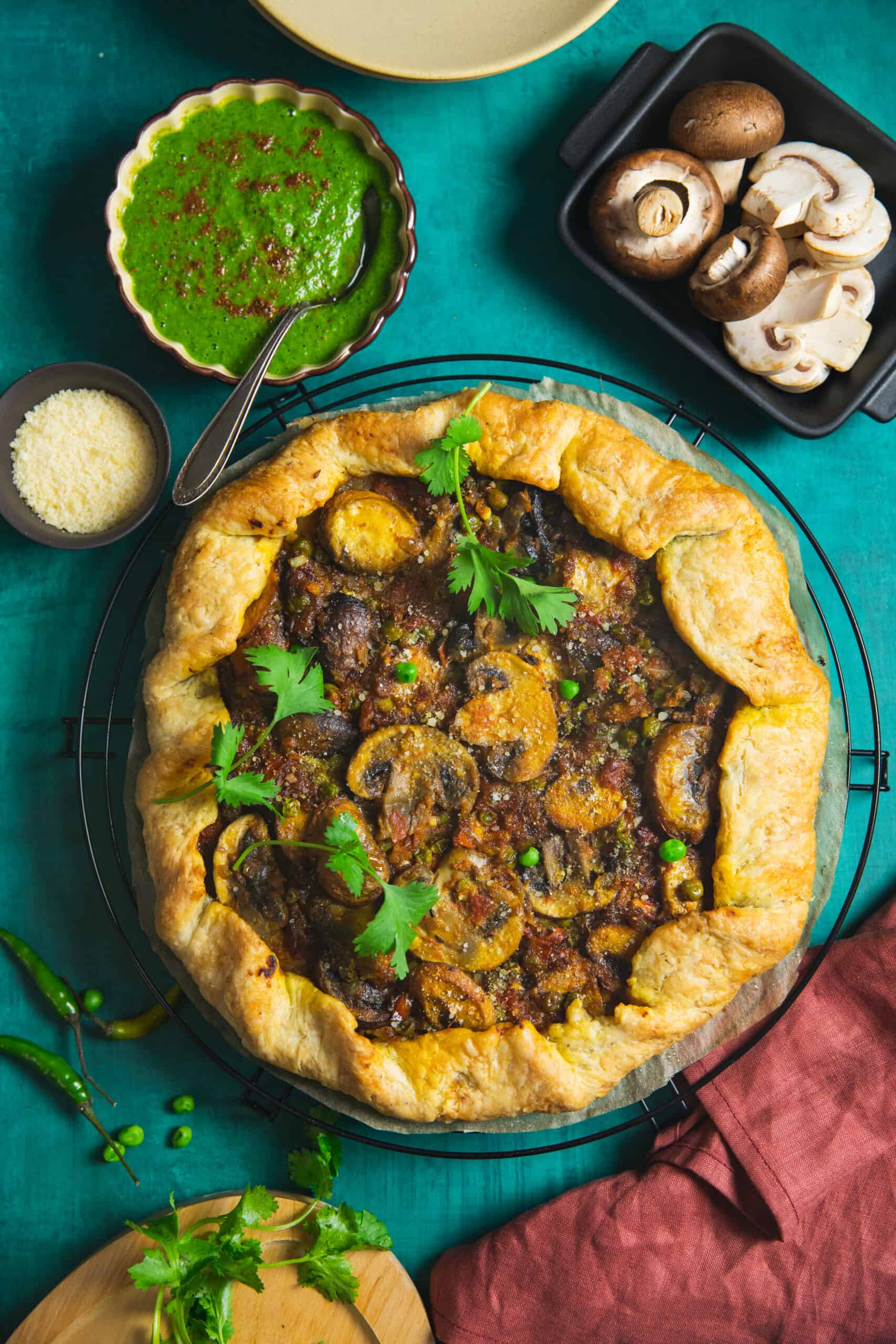 Mushroom Matar Galette