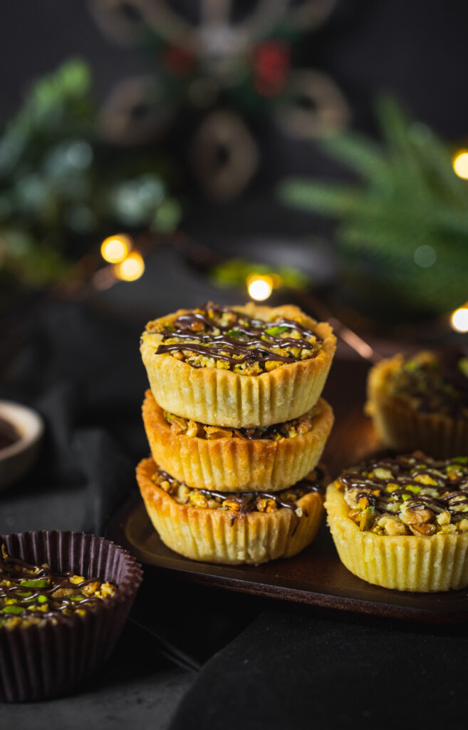Sinfully Spicy Baklava Cookie Cups Stack