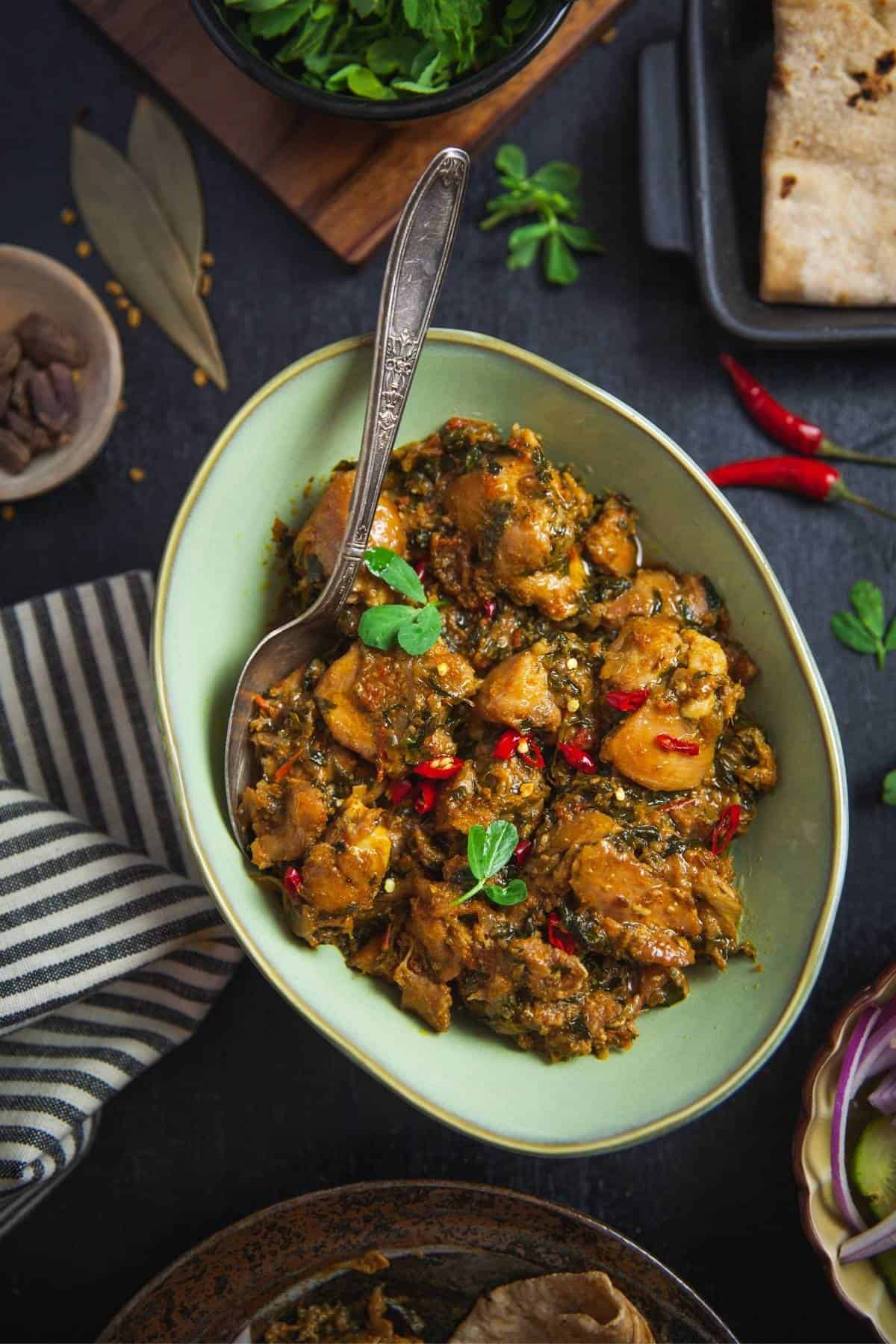 Sinfully picy- Fresh Methi Murgh Recipe