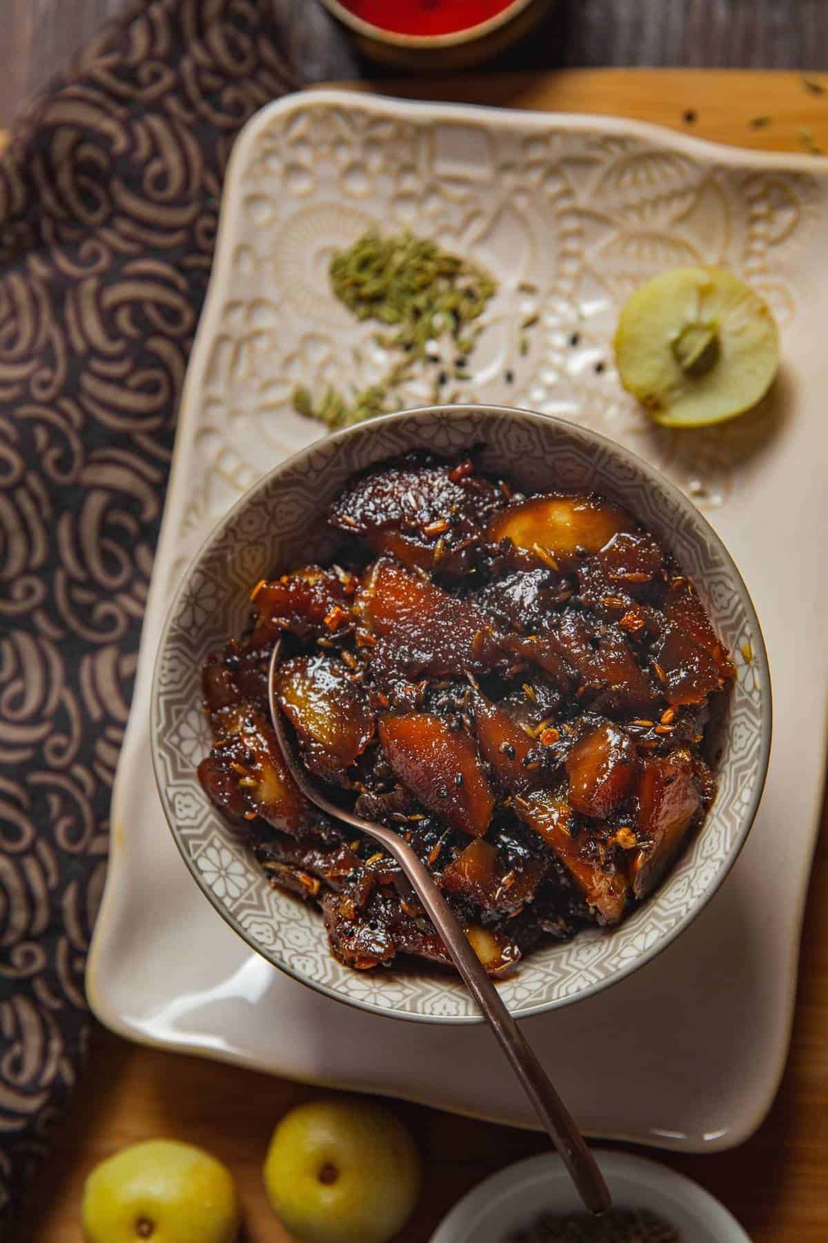 A bowl of amla launji