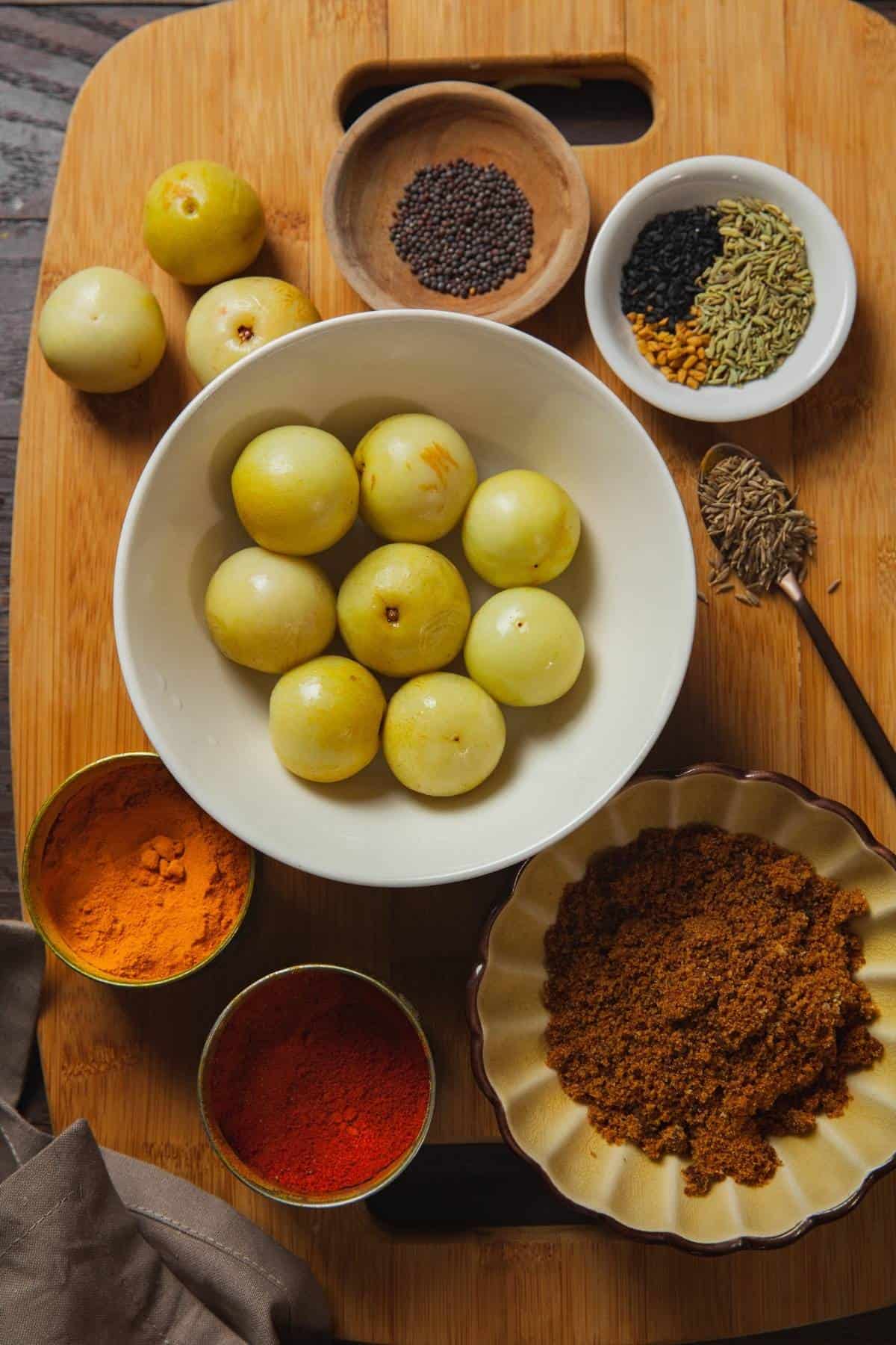 Ingredients Needed to Make Indian Gooseberry Chutney