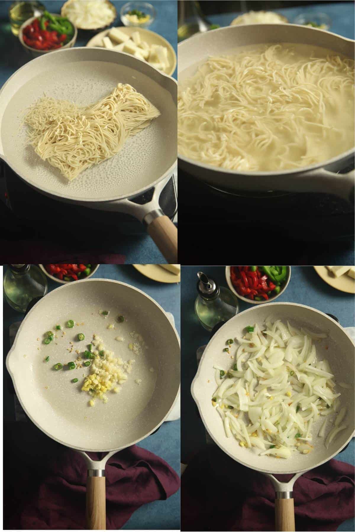 Steps in Making Paneer Chowmein