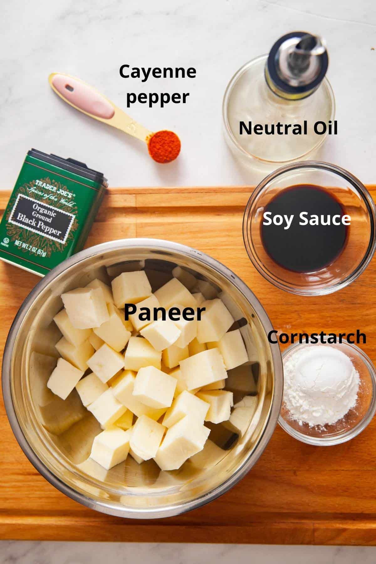 Ingredients Needed to Make bang bang Paneer