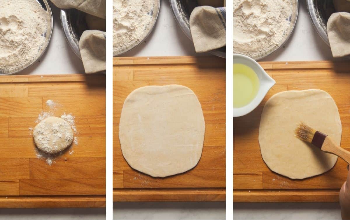 Making Square Paratha