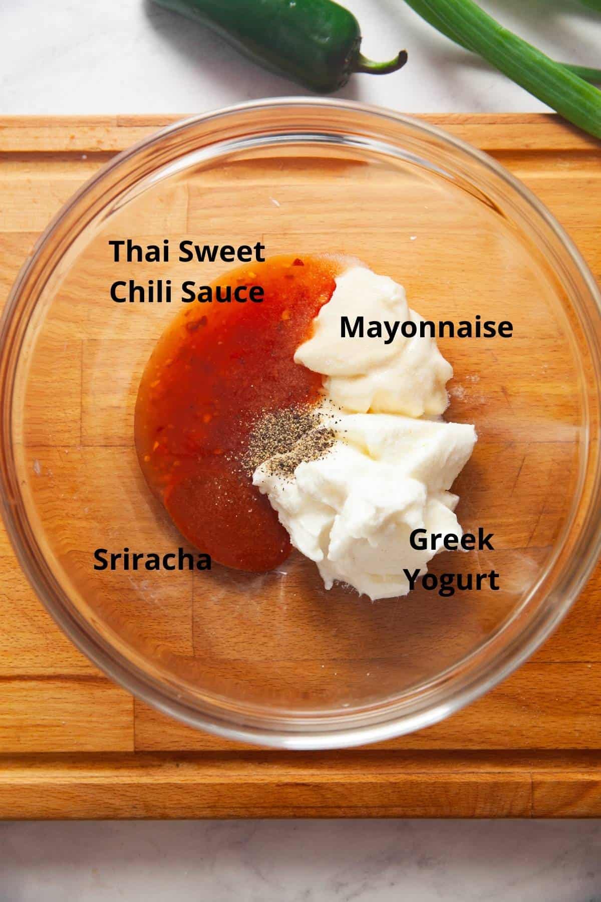 Ingredients for bang bang sauce