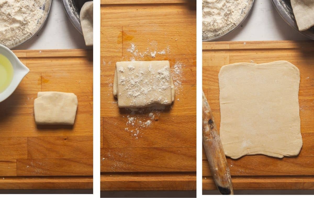 Rolled Square Paratha